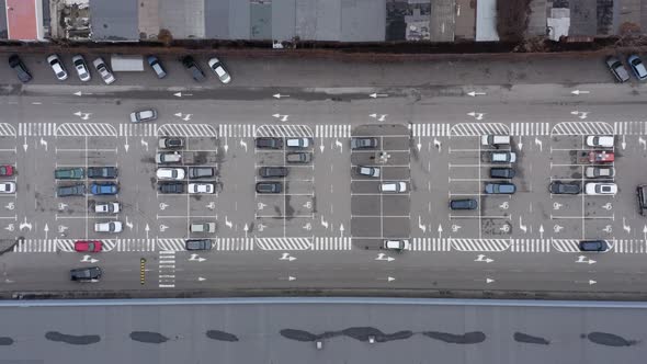 car parking lot free of charge aerial view. 