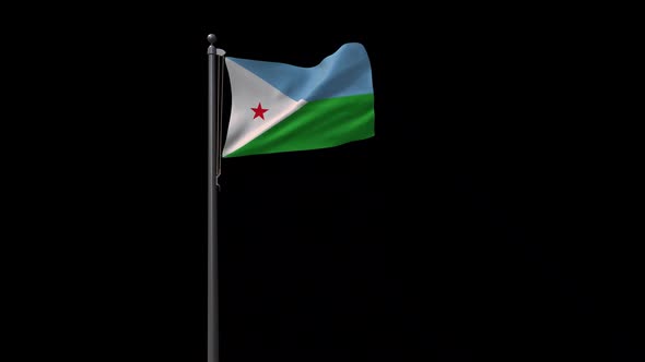 Djibouti Flag With Alpha 2K
