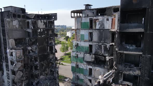 Bombed Building in Borodyanka Ukraine