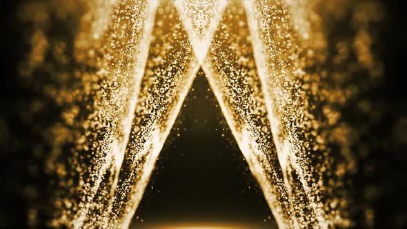 Shiny Gold Particle Curtain