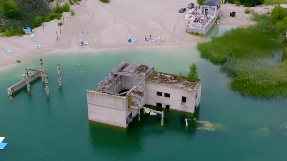 Abandoned Quarry for Extraction of Limestone