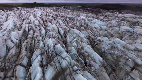 Svinafellsjokull Glacier in Vatnajokull Iceland