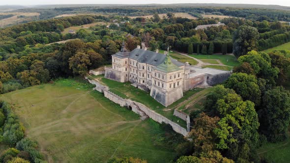 Aerial View of Ancient Castle