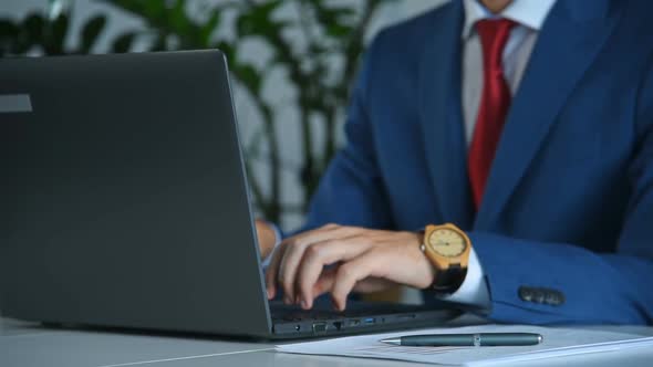 Businessman Working In Office