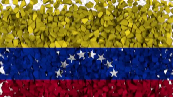 Venezuela Flag Breaking Rocks Transition