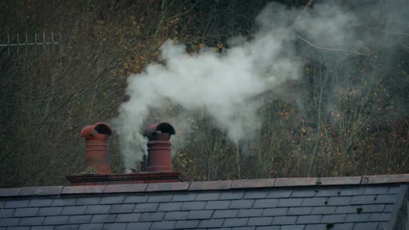 Smoking Chimney On House