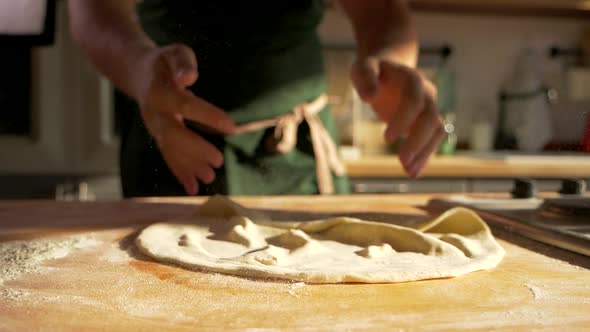 Demonstration of Pizza Pastry Forming