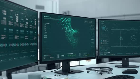 Futuristic Molecular Analysis Of Spiral Genetic Material In Medical Laboratory
