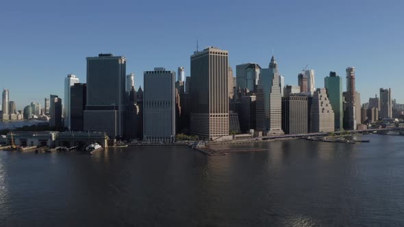 Aerial view of New York City skyline, Manhattan