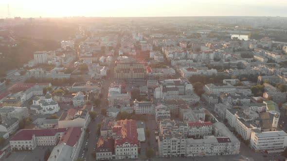 Kyiv, Ukraine. Podil District. Aerial View