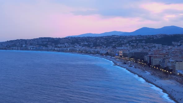 Picturesque View of Nice, France in the Evening