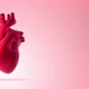 Looped Red Human Heart Beat on a Pink Background. - VideoHive Item for Sale