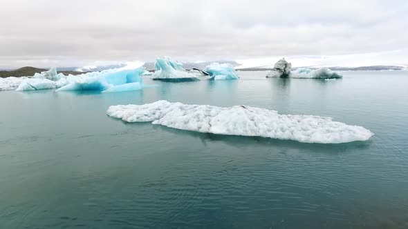 Glacier Lagoon in Iceland ,north of Vik.