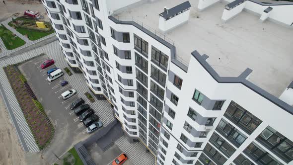 Aerial View of a Newly Modern MultiStorey Building in a Forest Area