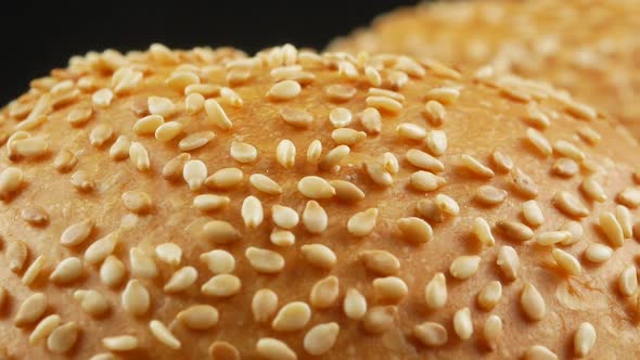 Burger bun with sesame seeds