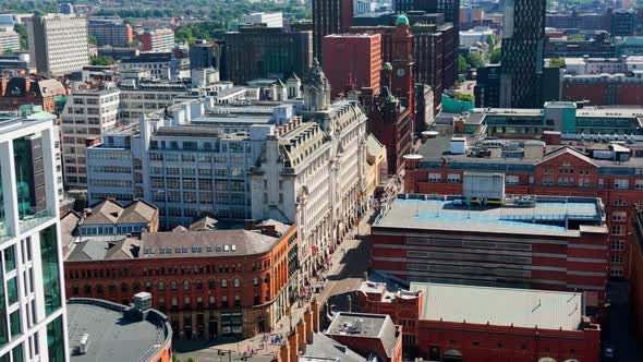 Manchester From Above  the Beautiful Buildings in the City Center  Travel Photography