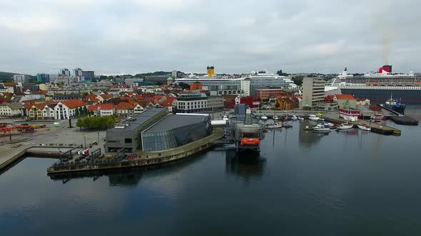 Aerial view of the Norwegian Petroleum Museum