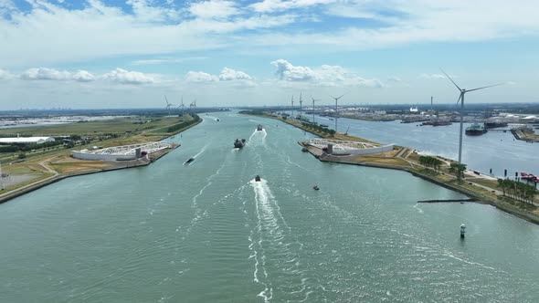 The Storm Surge Barrier at The Port of Rotterdam