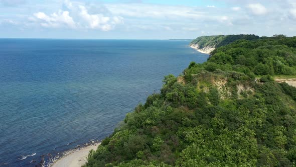 Baltic Sea Coastline with Sandy Mountains