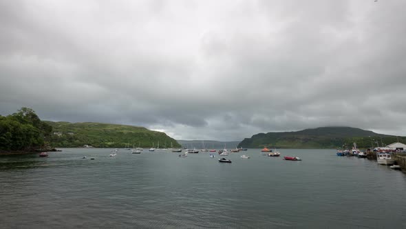 Timelapse with anchored boats