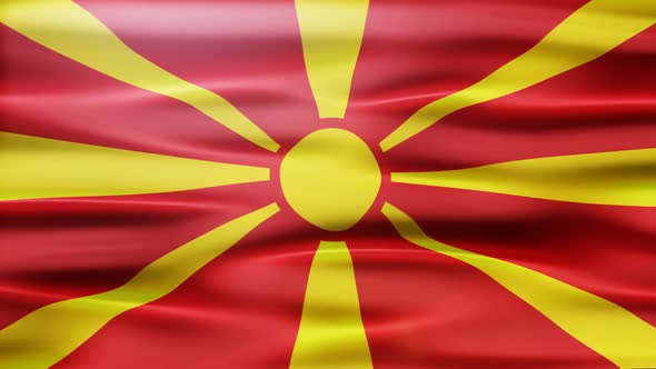 Macedonia Flag Waving