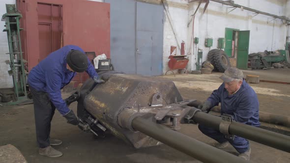 Men working in a factory