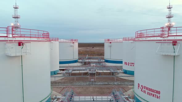 A Drone Flies Over Oil and Gas Reserves in Russia