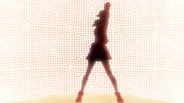 3D Animation K Pop Dancer In Lighting Stage