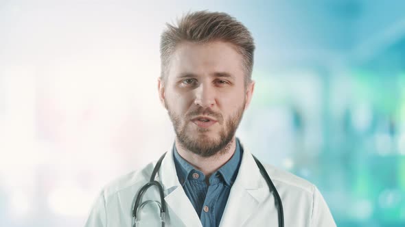 A Doctor is Consulting a Patient in Hospital