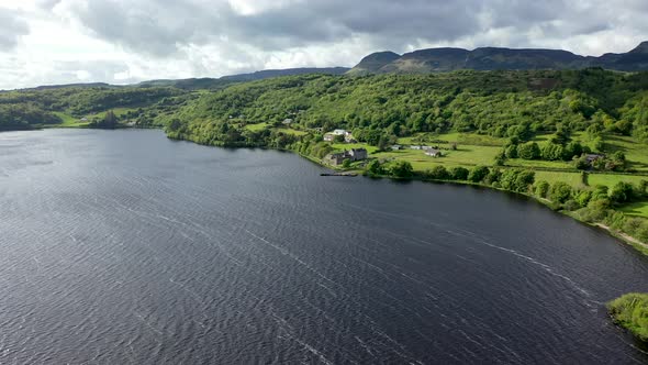 Aerial View of Parke's Castle in County Leitrim Ireland