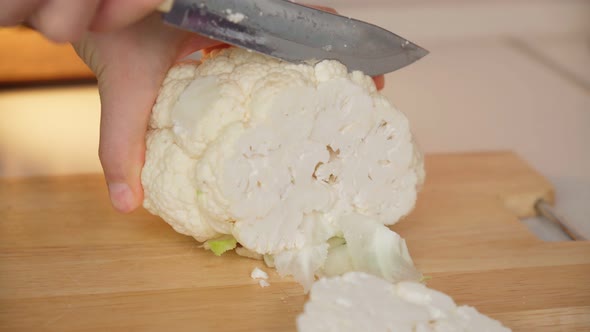 Raw Slices of Cauliflower