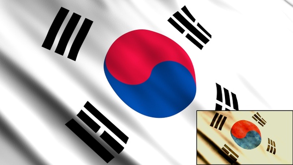 South Korea Flags