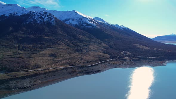 Patagonia landscape. Famous town of El Calafate at Patagonia Argentina