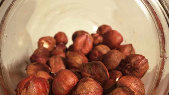 Hazelnuts in a Glass Jar