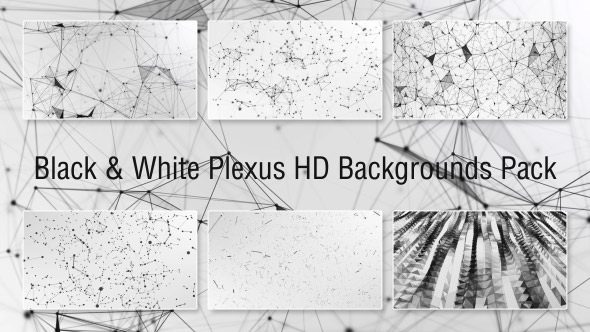  Black & White Plexus Backgrounds Pack