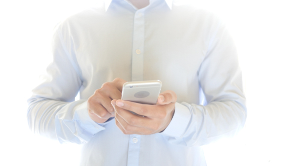 Typing Email or Message on Mobile Phone, Gesture