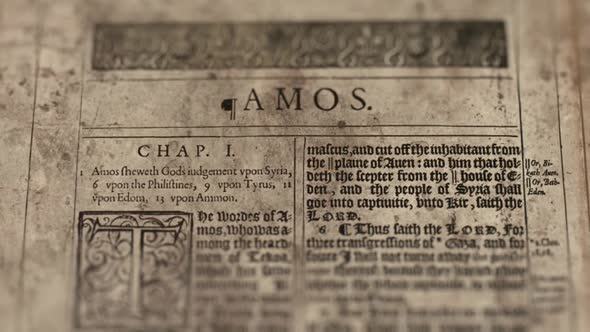 The Book Of Amos, Slider Shot, Old Paper Bible, King James Bible