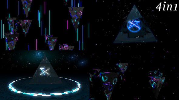 Pulse Pyramid - VJ Loop Pack (4in1)