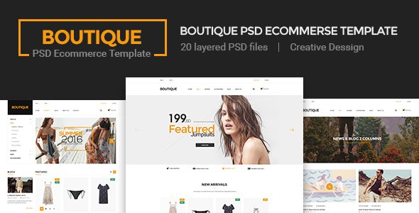 Boutique - Ecommerce PSD Template 