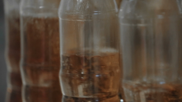 Bottling Of Carbonated Water And Drinks In Plastic Bottles