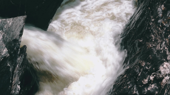 Waterfall In The Lava Fields