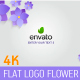 Flat logo flower - 4K - VideoHive Item for Sale