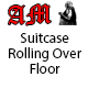 Suitcase Rolling Over Floor