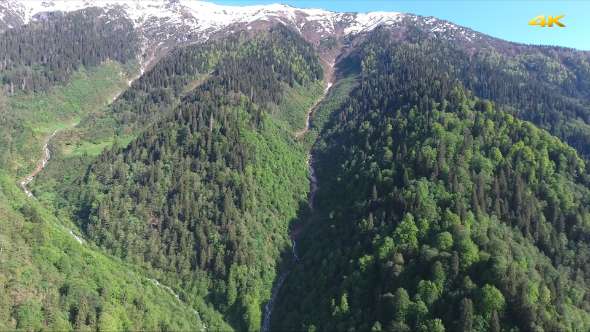 Flowing Streams and Snowmelt From the Mountains