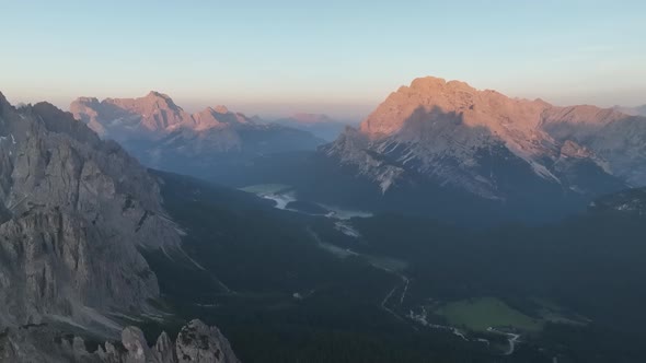 Beautiful Morning at Tre Cime di Lavaredo mountains