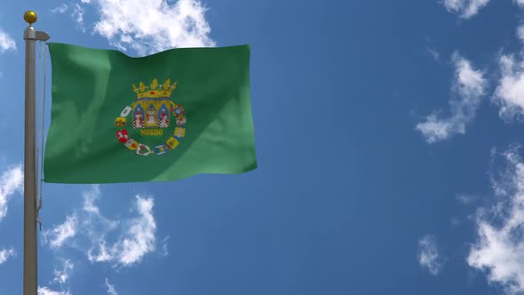 Seville Province Flag (Spain) On Flagpole