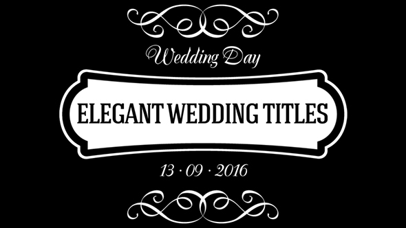 Elegant Wedding Titles
