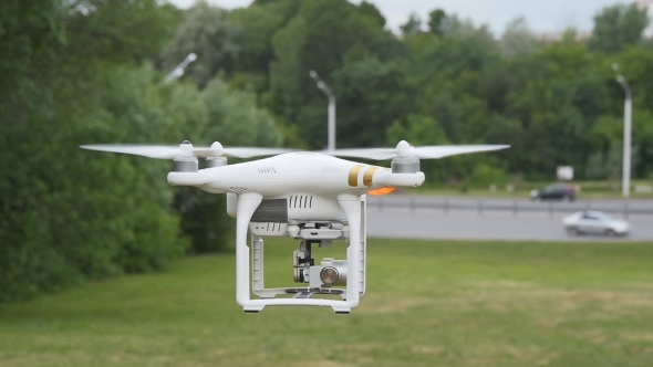 Quadcopter With Camera Flying