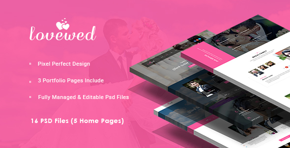 Lovewed - Event & Wedding PSD Template