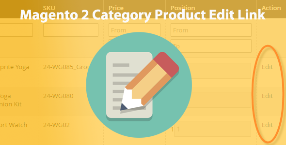 Magento 2 Category Product Edit Link